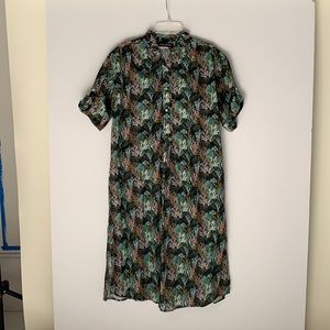 Yoshi Kondo Coral Print Shirt Dress!